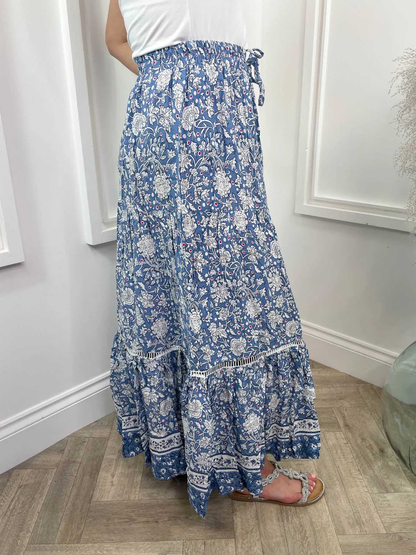 Olivia Skirt - Blue Floral