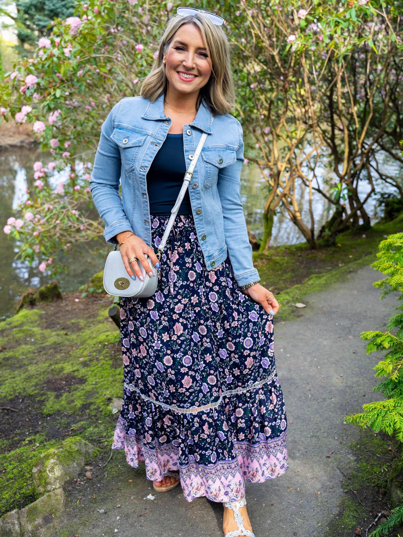 Olivia Skirt - Navy Floral