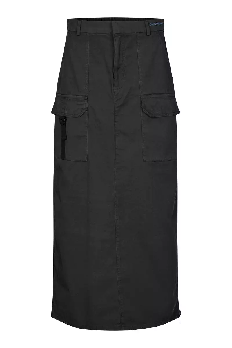 oval square Arrow Maxi Skirt Black