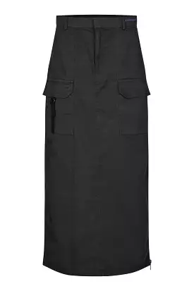 oval square Arrow Maxi Skirt Black