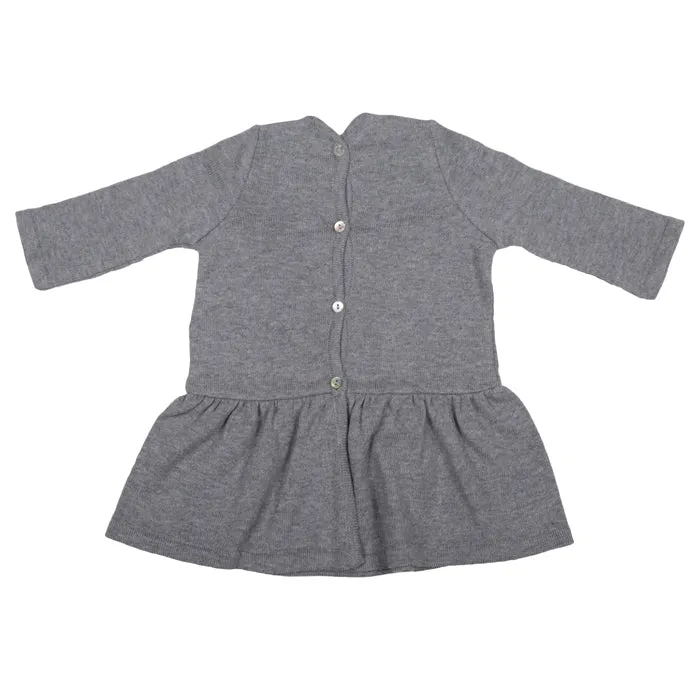 Pequeno Tocon Baby Long Sleeved Dress Grey