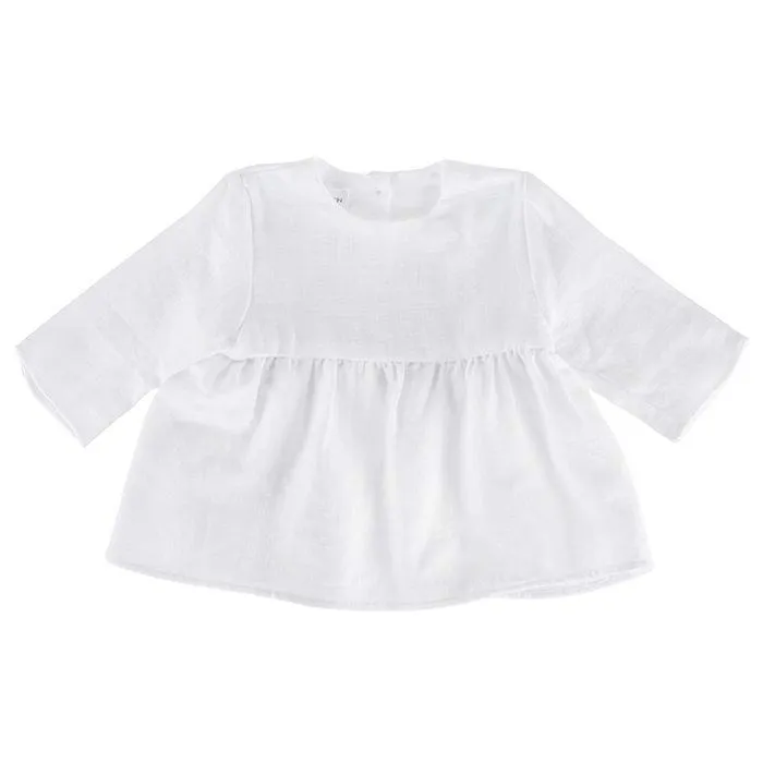 Pequeno Tocon Baby Long Sleeved Dress White