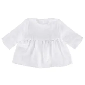 Pequeno Tocon Baby Long Sleeved Dress White