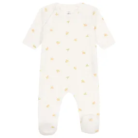 Petit Bateau Baby Pyjamas With Turtle Print Marshmallow White