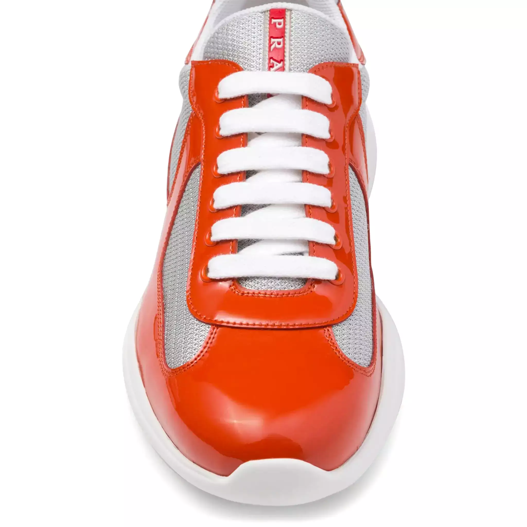 Prada Americas Cup Orange Silver Sneaker