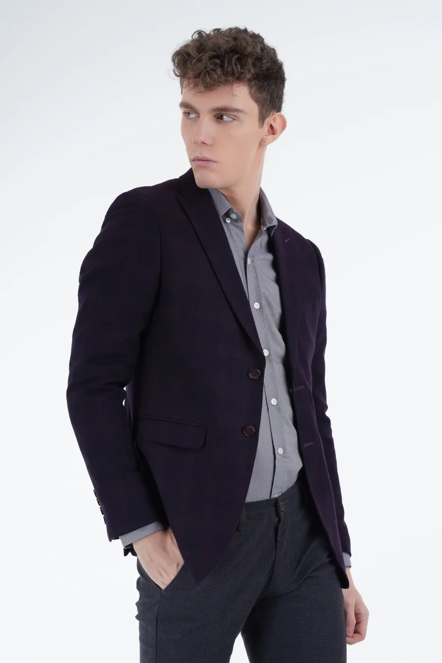 Purple Woolen Coat