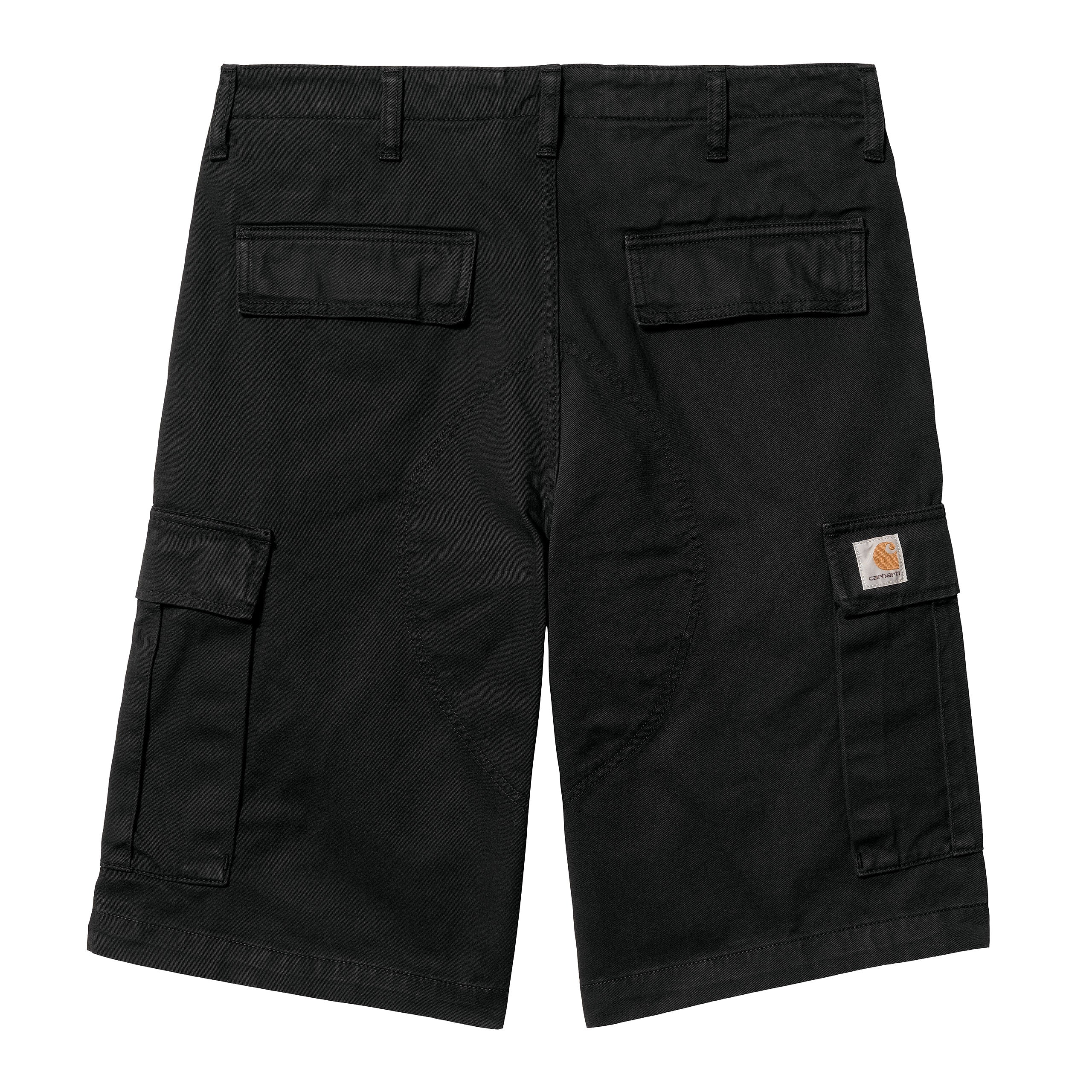 REGULAR CARGO SHORT BLACK GARMENT DYED