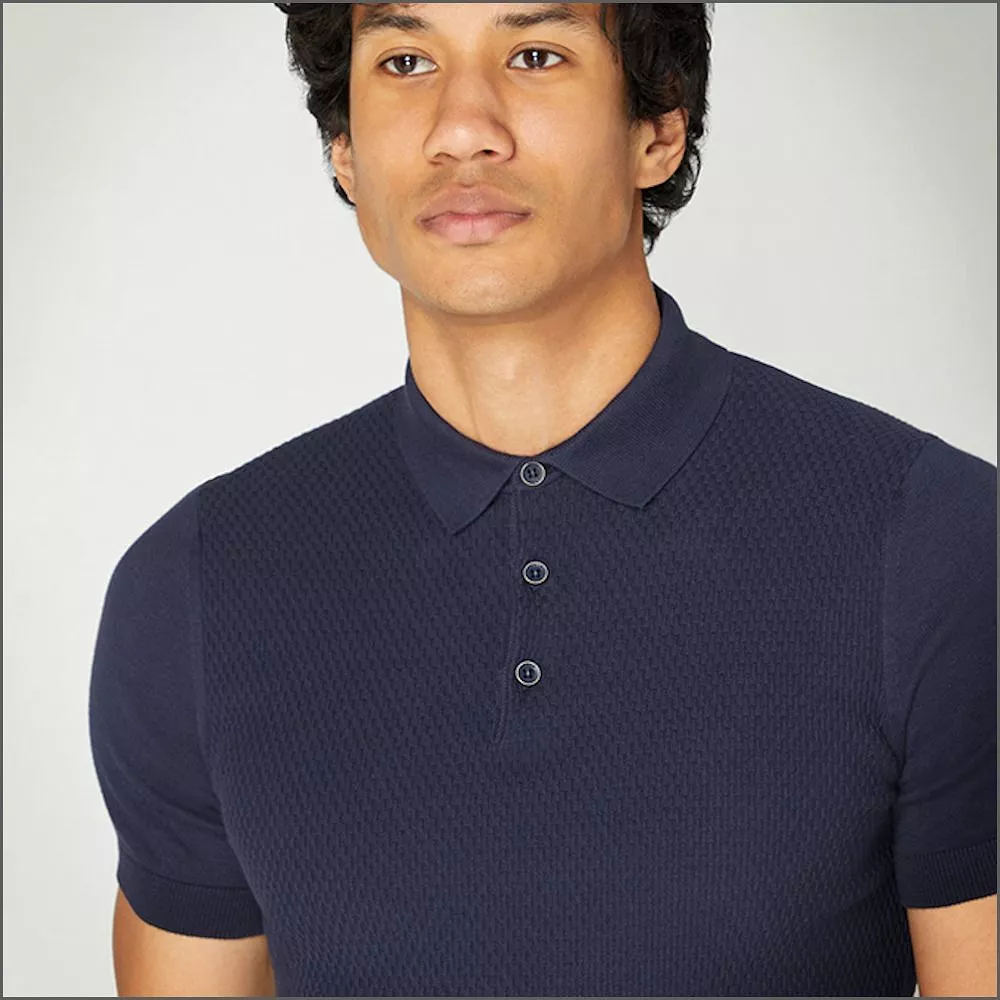 Remus Uomo Slim Fit Knitted Cotton Short Sleeve Polo Shirt>>