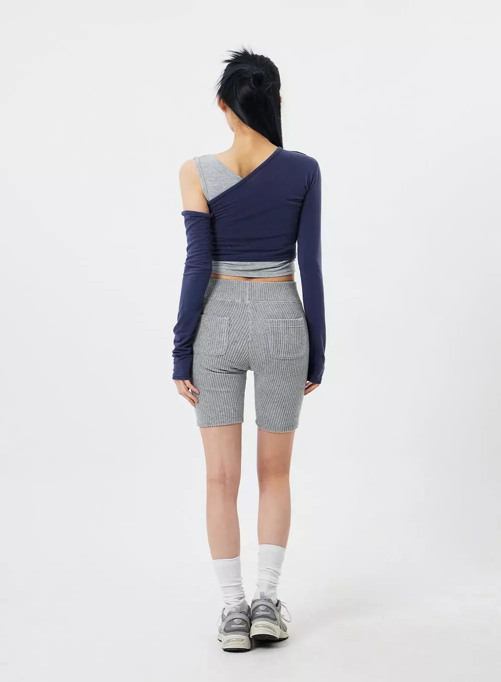 Ribbed Knit Bike Shorts CF322