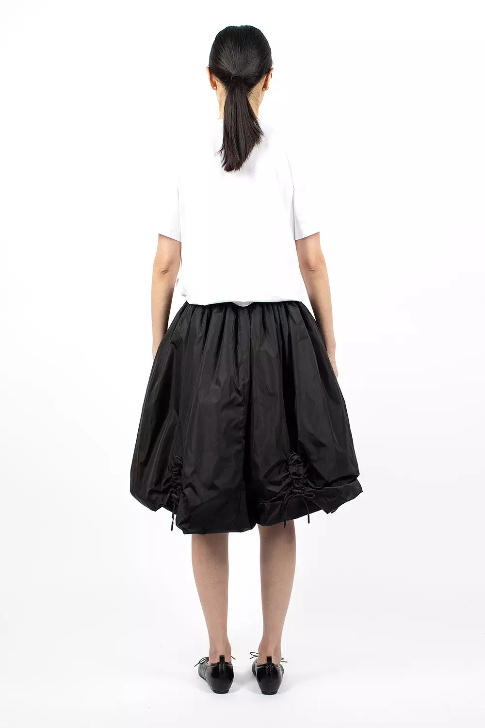 Ruched midi Skirt Black