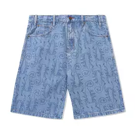 SCORPION DENIM SHORTS WASHED INDIGO