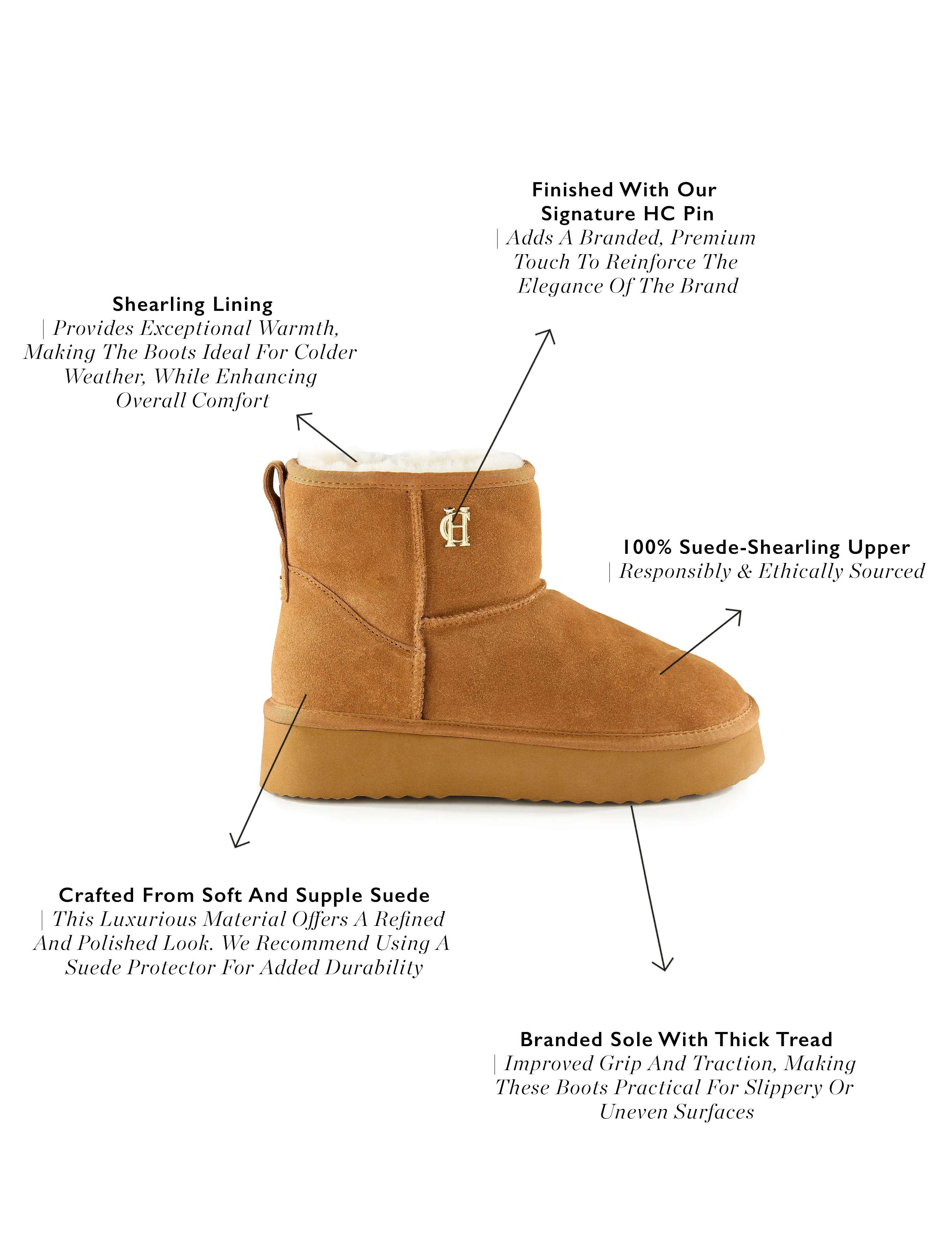 Shearling Platform Boot (Tan)