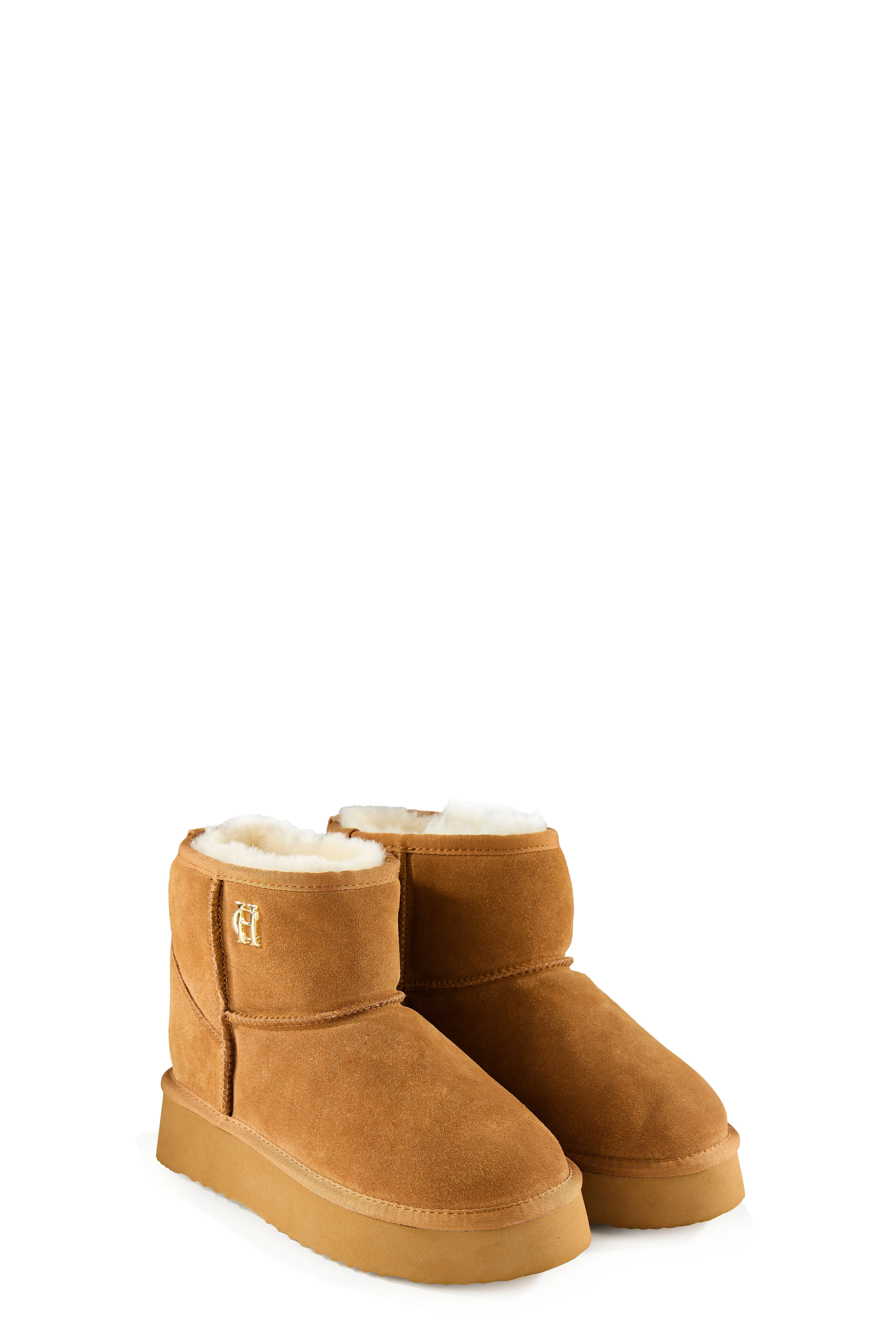 Shearling Platform Boot (Tan)