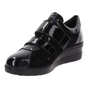 Sneakers da donna con strappi e con zeppa  nero Cod: 36205