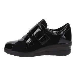 Sneakers da donna con strappi e con zeppa  nero Cod: 36205