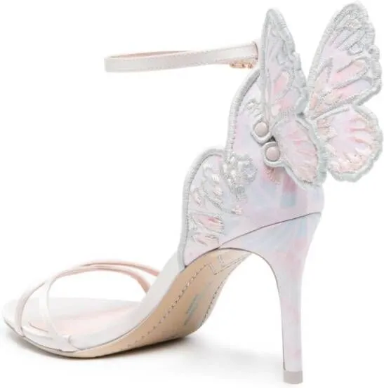 Sophia Webster Chiara 85mm butterfly-appliqué sandals Blue