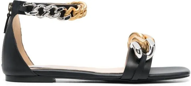 Stella McCartney Fallabella chain-trim sandals Black