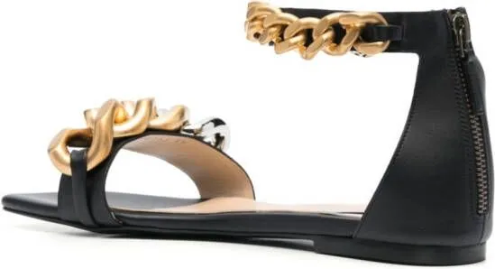 Stella McCartney Fallabella chain-trim sandals Black