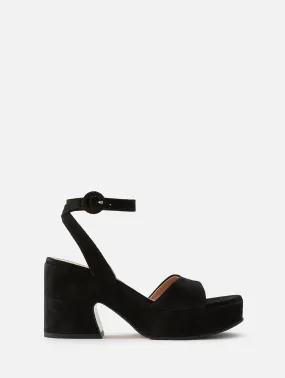 Suede Heel Sandal