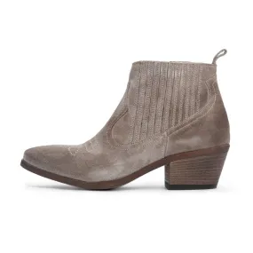 SUEDE TEXAN WITH HEEL Woman Tortora