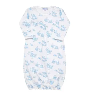 Teddy Bear Toile Gown - Blue