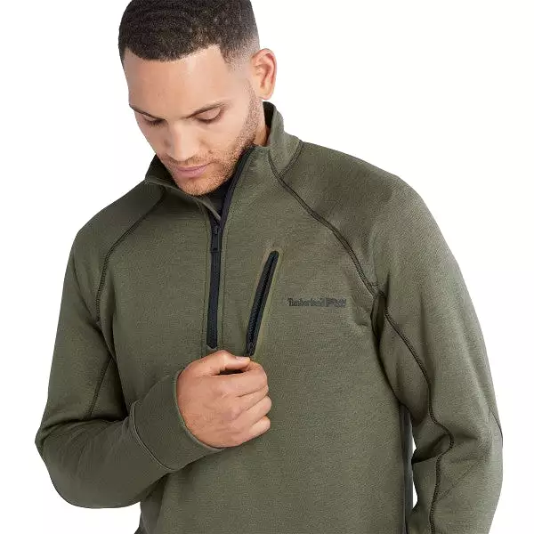 Timberland Pro Men's Reaxion 1/4 Athletic Fleece Jacket -Green- TB0A55RV369