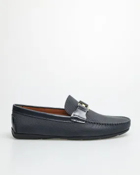 Tomaz C031A Men's Buckle Moccasins (Navy)