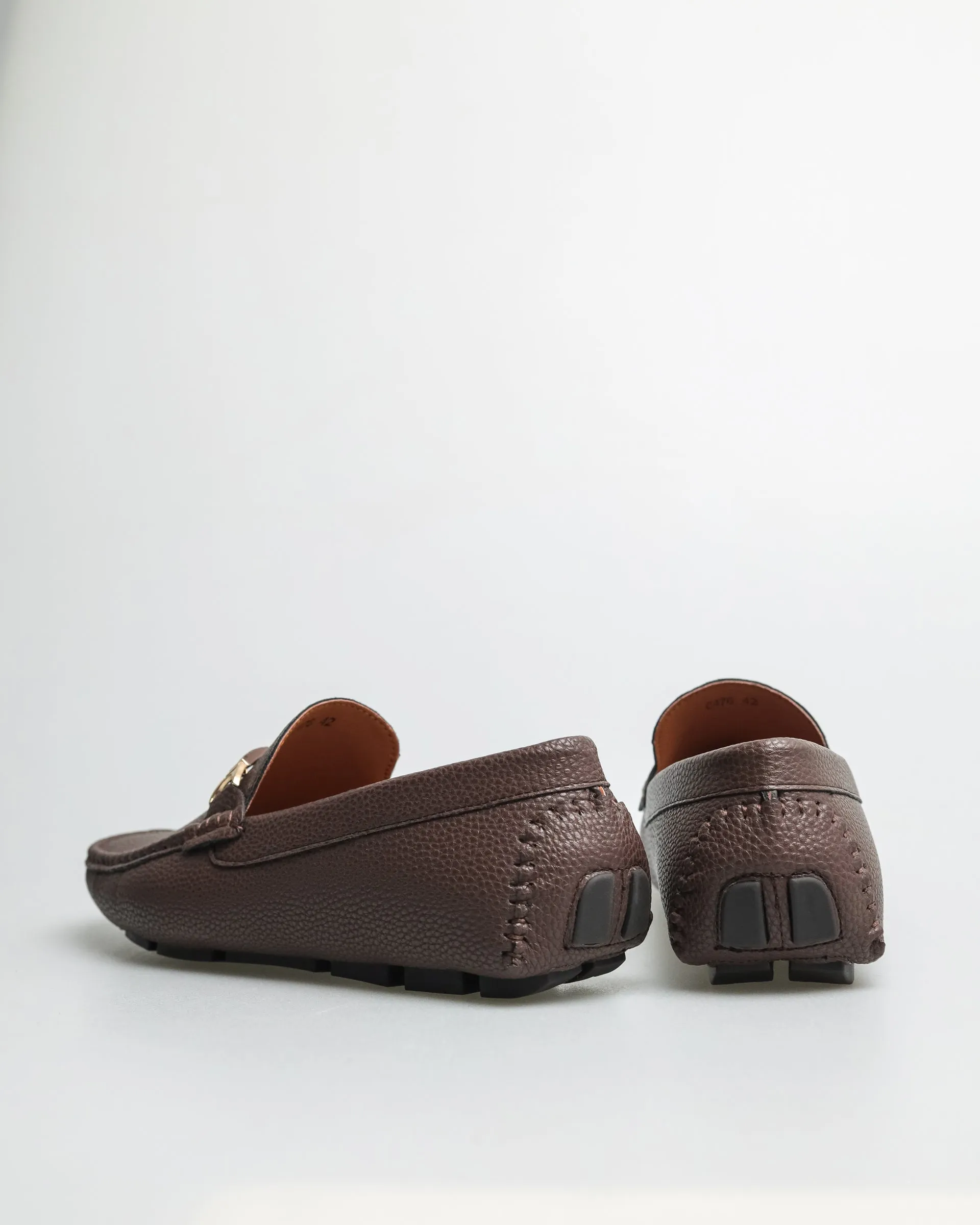 Tomaz C476 Men's Buckle Moccasins (Coffee)