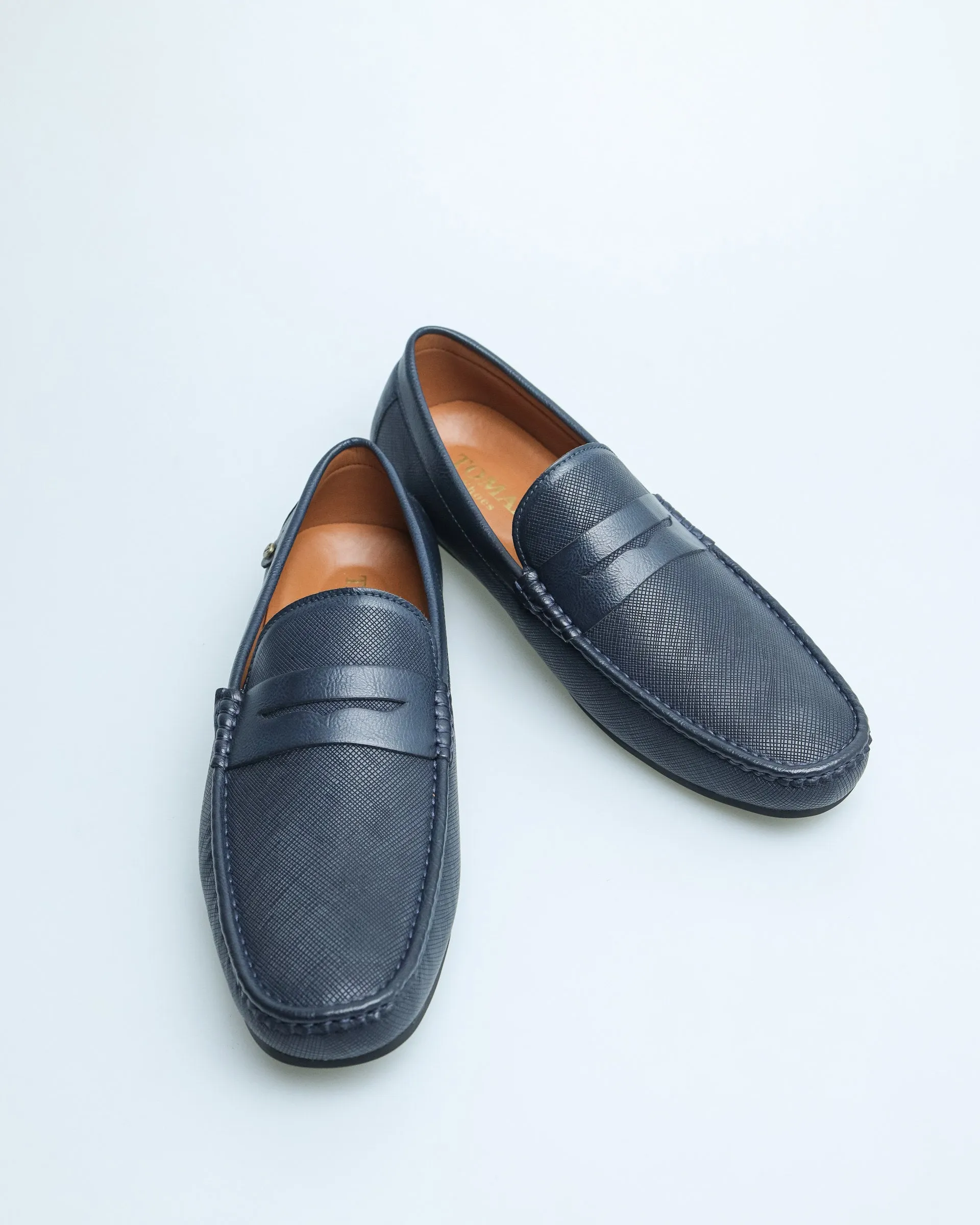 Tomaz C484 Men's Penny Moccasins (Navy)