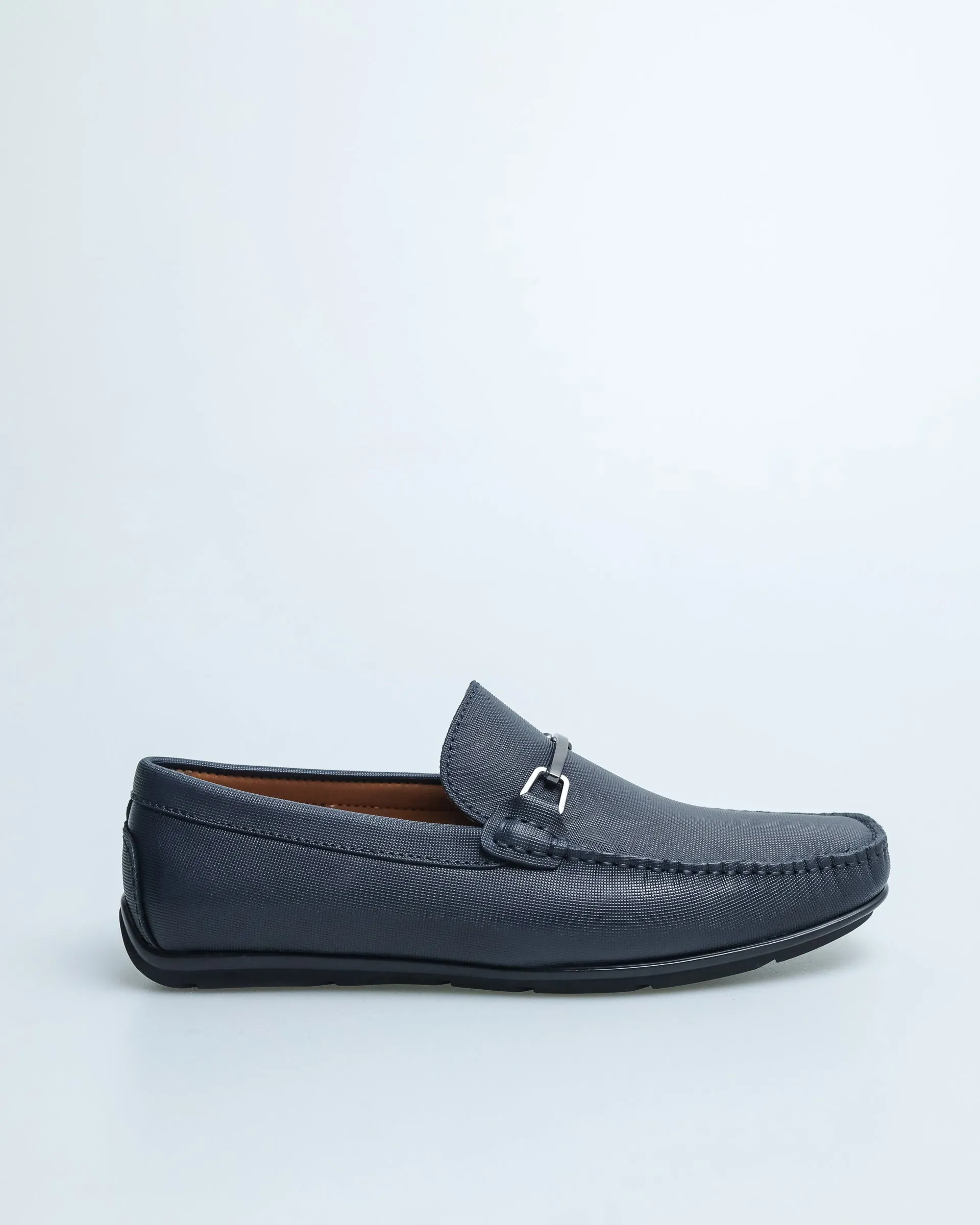 Tomaz C491 Men's Buckle Moccasins (Navy)