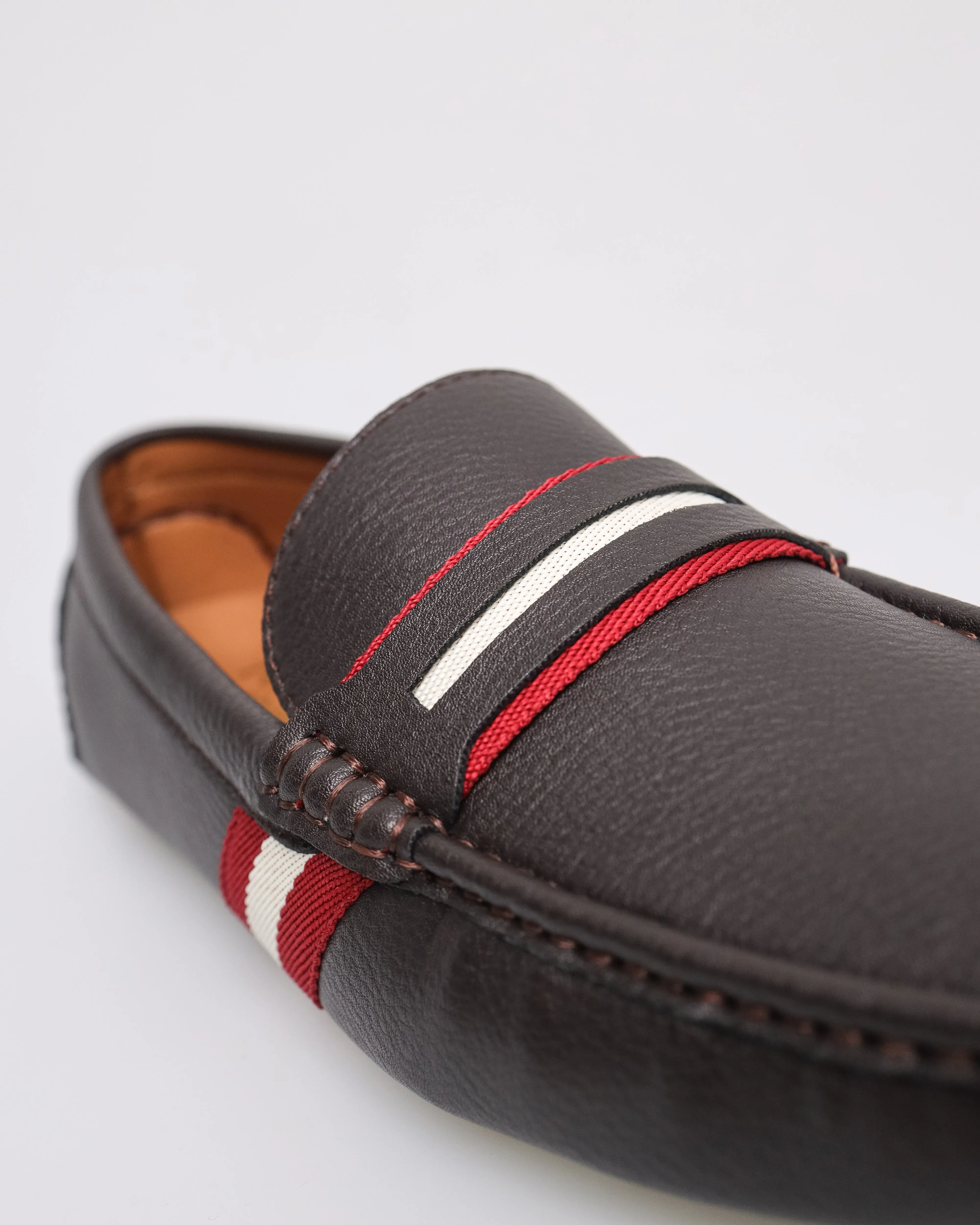 Tomaz C530 Men's Stripe Moccasins (Coffee)