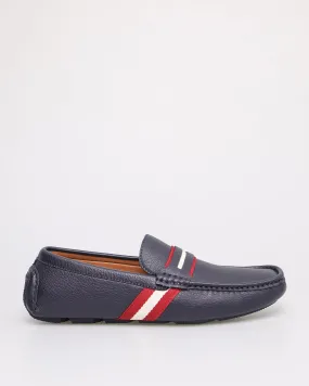 Tomaz C530 Men's Stripe Moccasins (Navy)