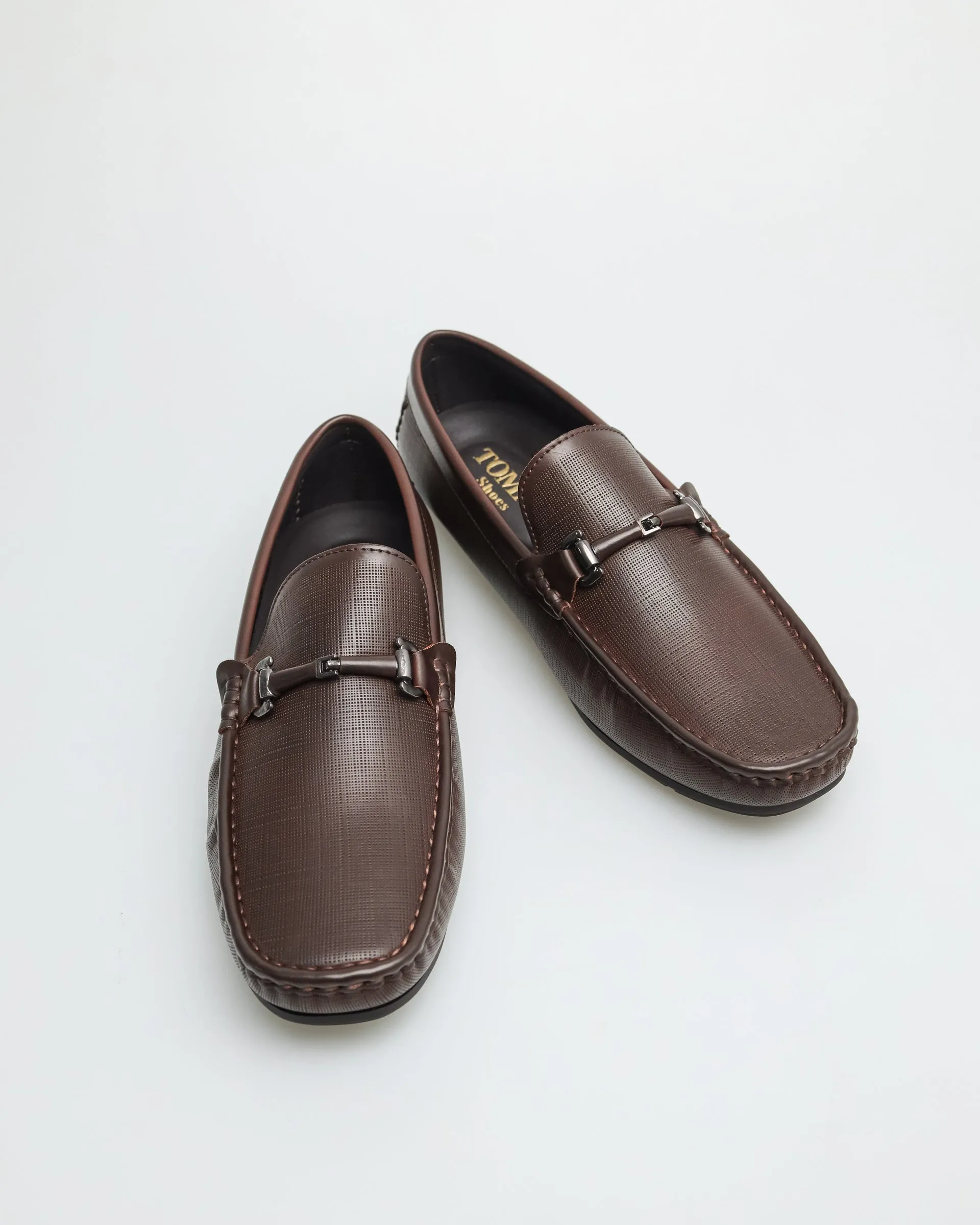 Tomaz C545 Men's Buckle Moccasins (Coffee)