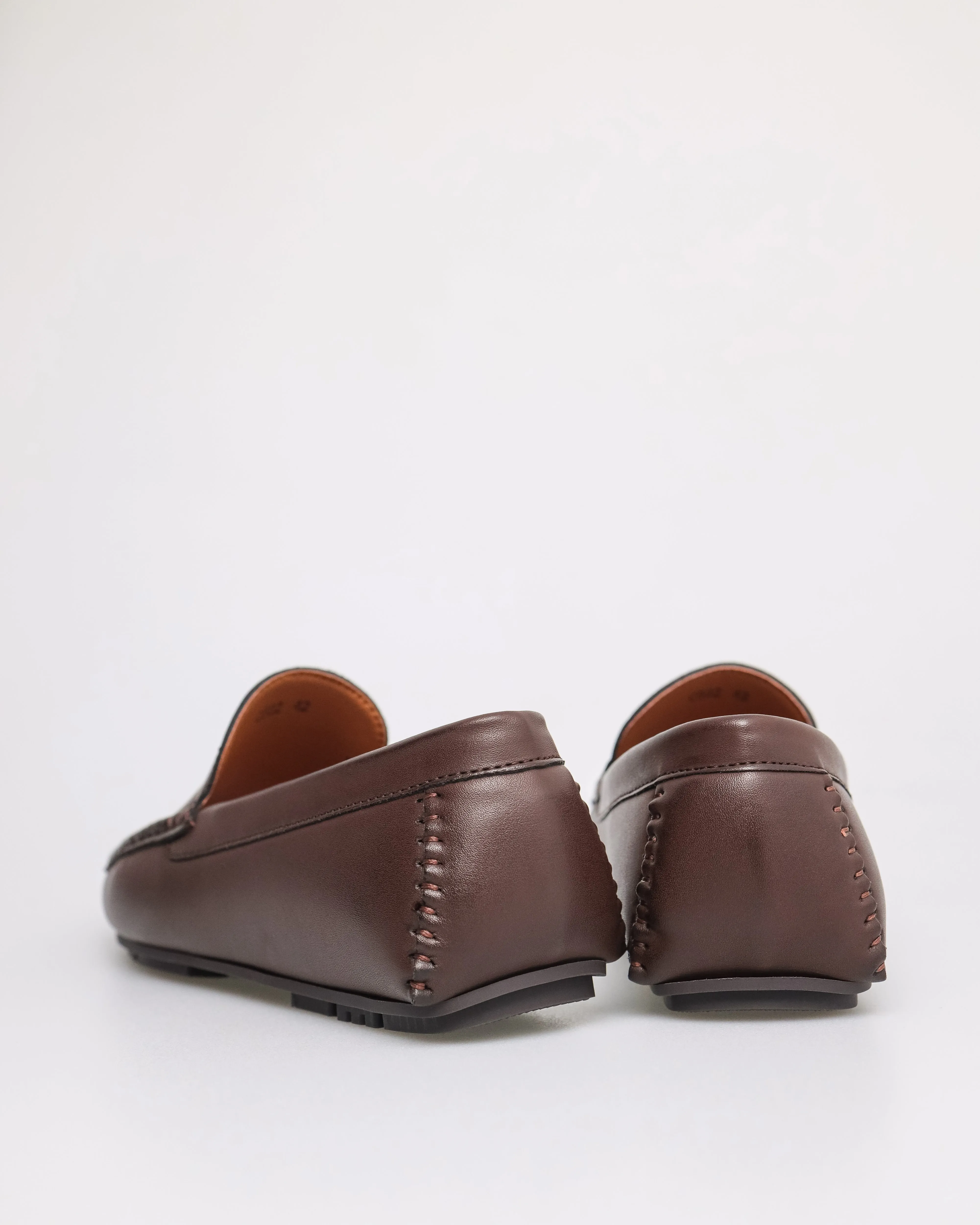 Tomaz C582 Men's Plain Moccasins (Coffee)