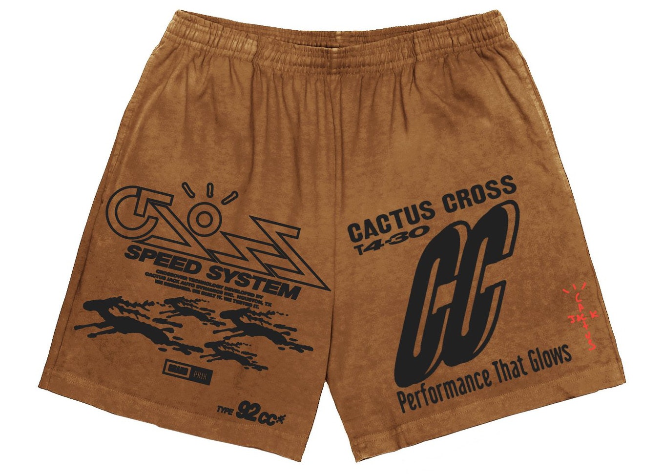 Travis Scott Cactus Jack 92CC Shorts Brown