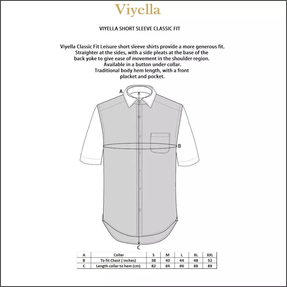 Viyella Green Checked  Cotton Short Sleeve shirt.