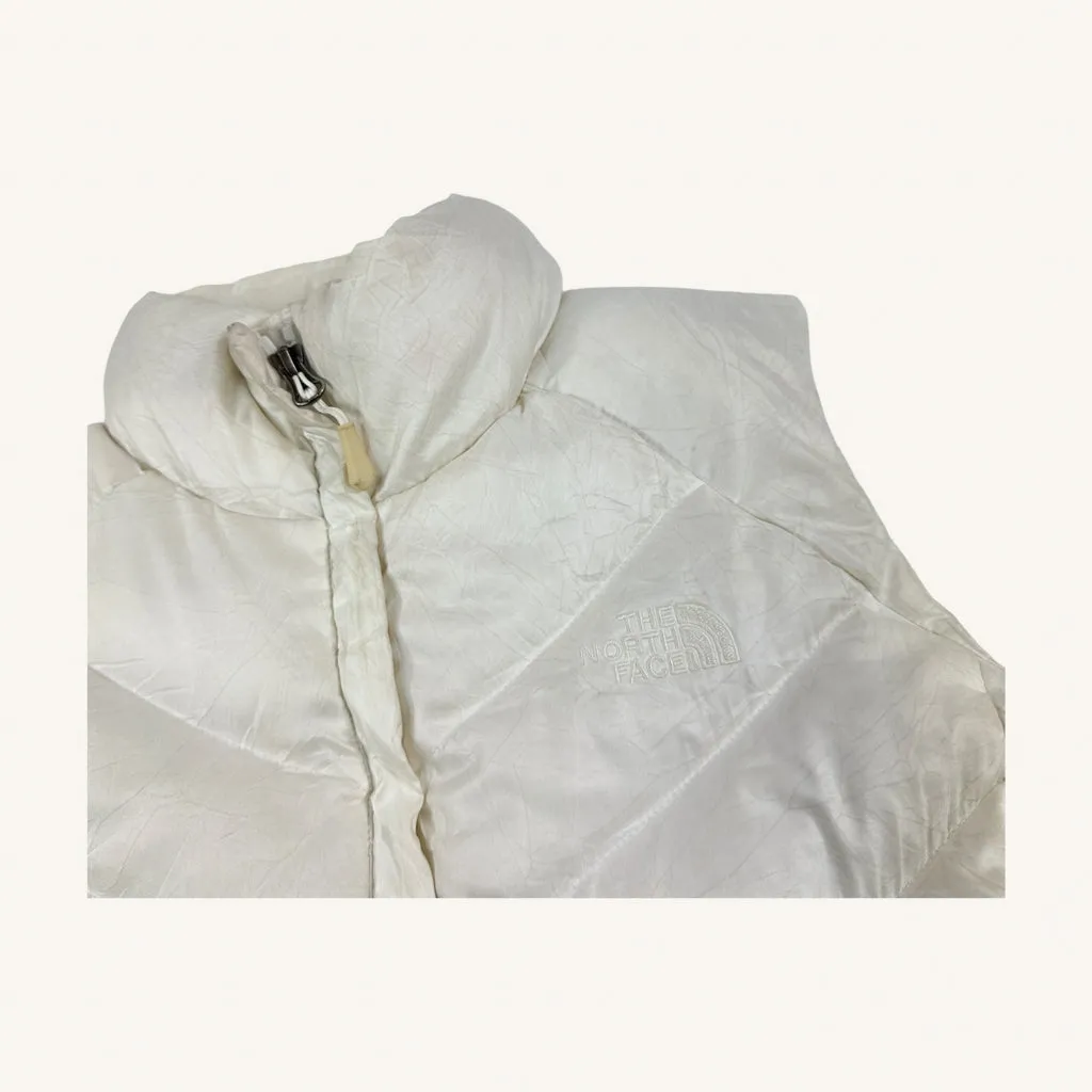 White 90s The North Face 550 Series Puffer Jacket Coat Gilet (L)