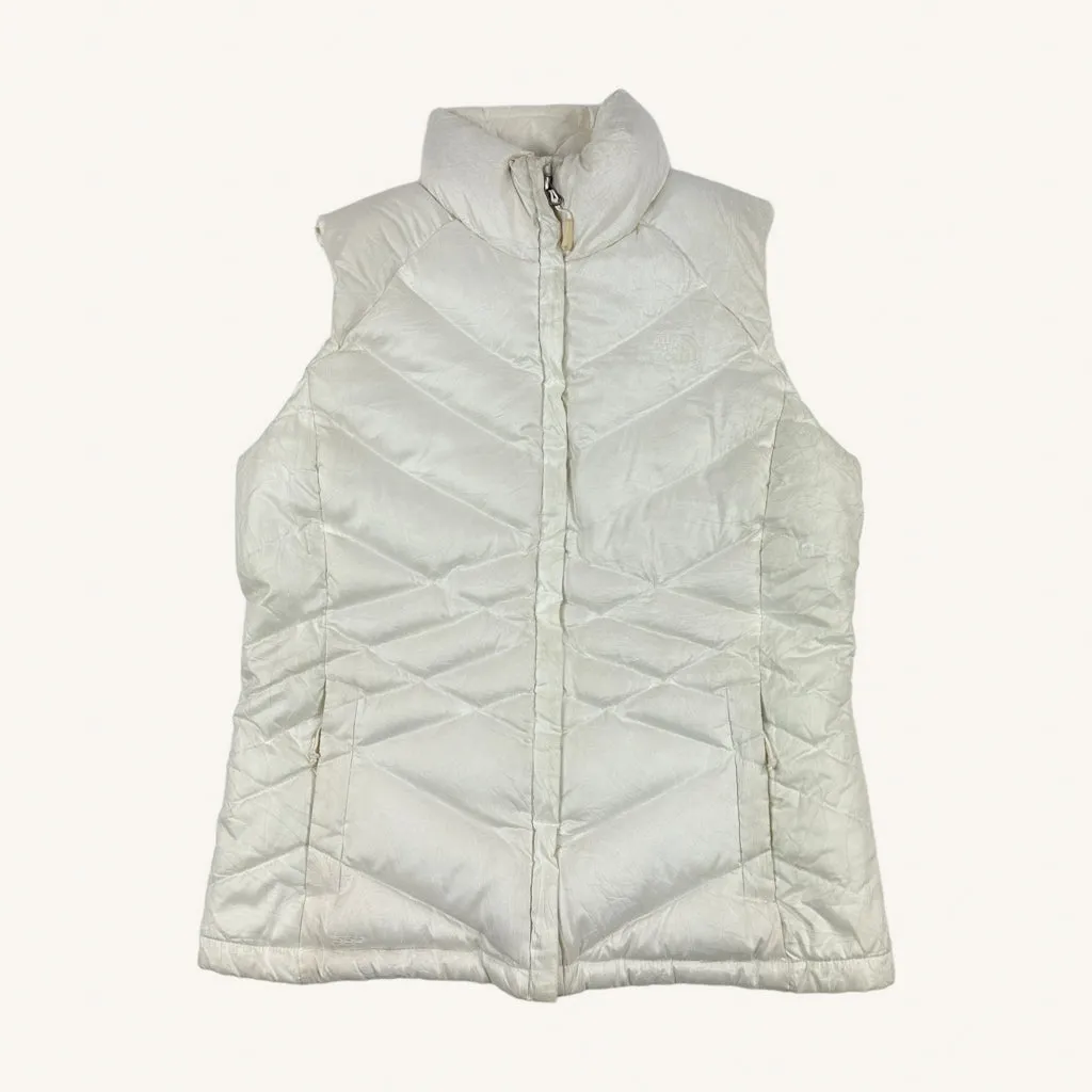 White 90s The North Face 550 Series Puffer Jacket Coat Gilet (L)