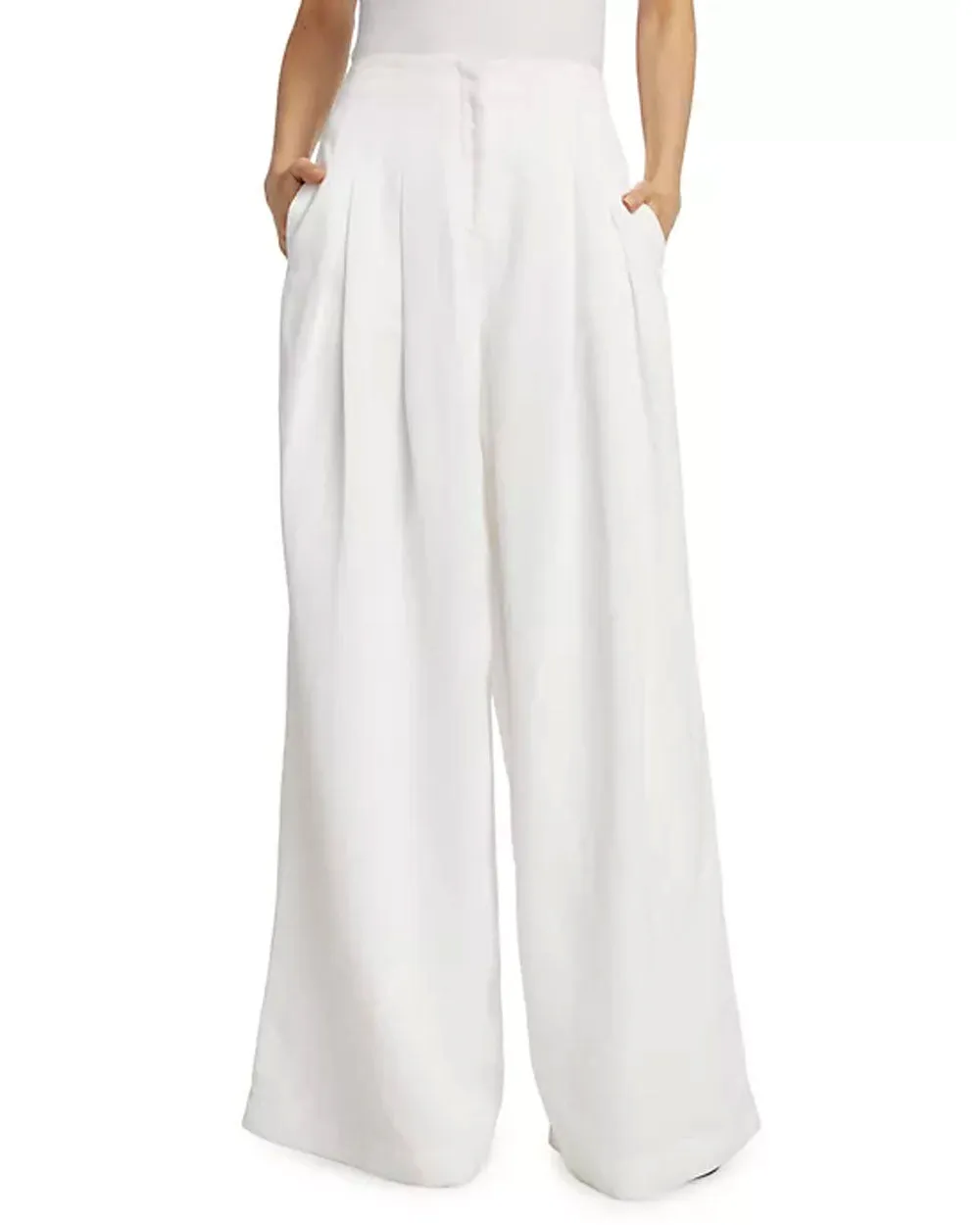 White Linen Drew Pant