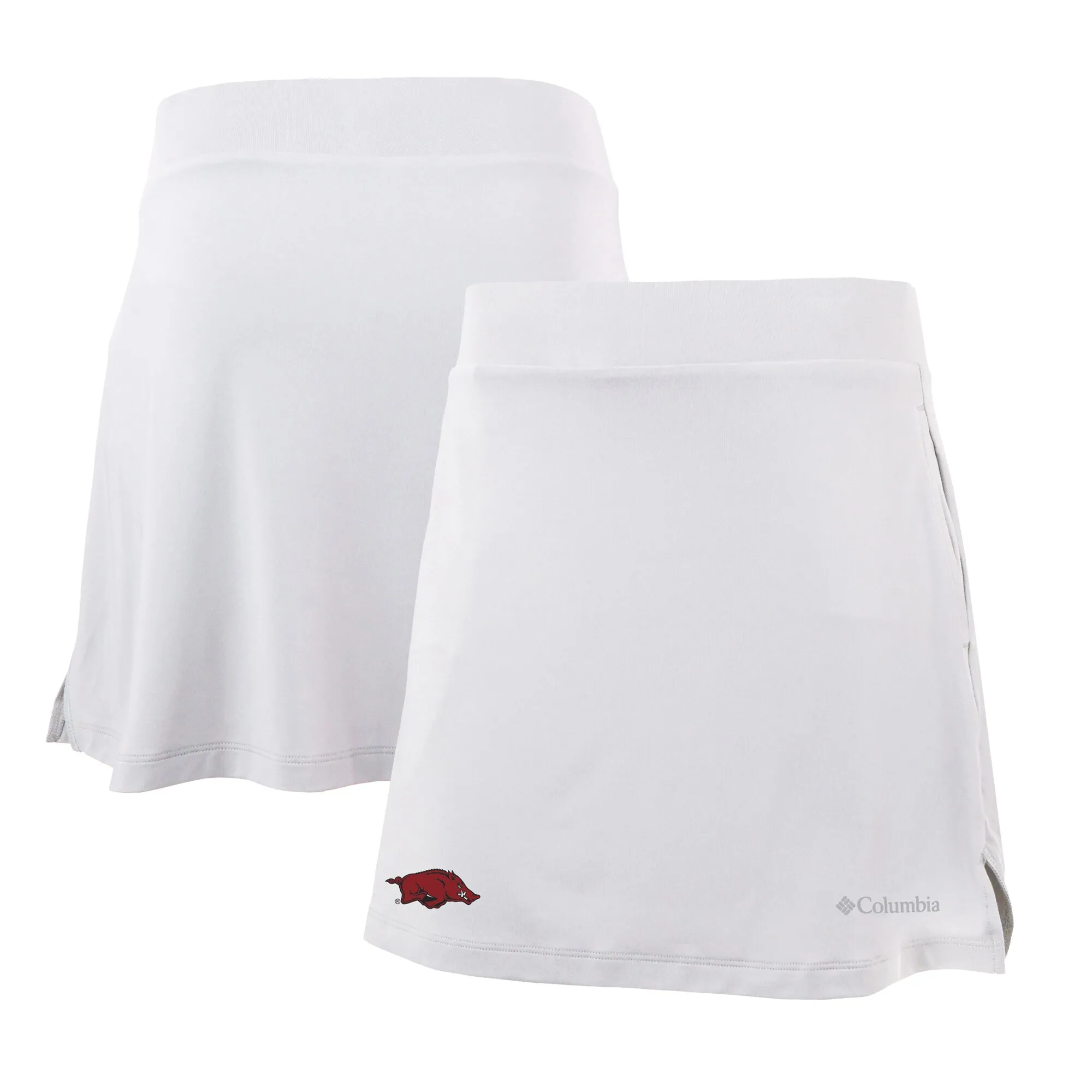 Women's Columbia White Arkansas Razorbacks Omni-Wick Best One Yet Skort