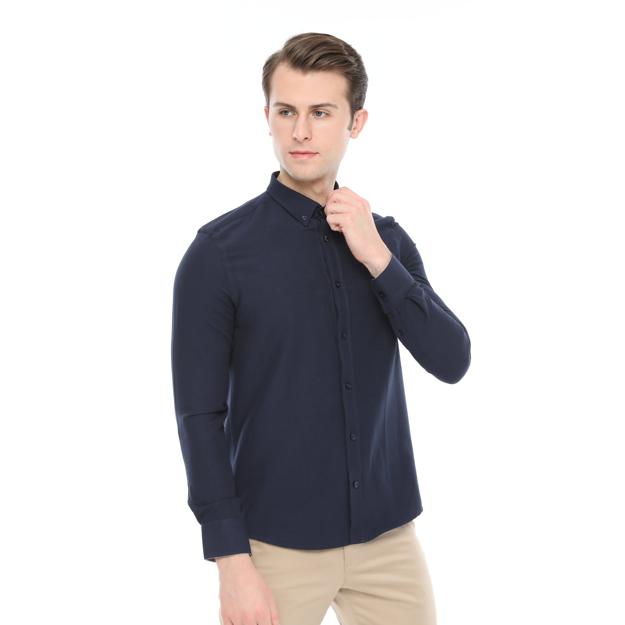 Xact Mens Button Down Oxford Shirt - Long Sleeved