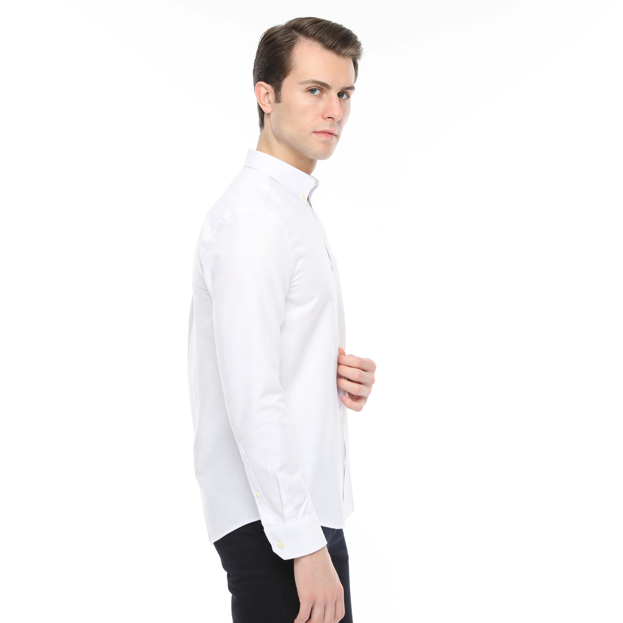 Xact Mens Button Down Oxford Shirt - Long Sleeved