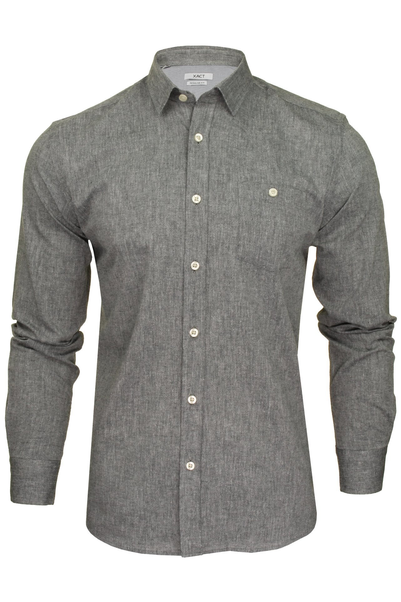 Xact Mens Linen Shirt - Long Sleeved