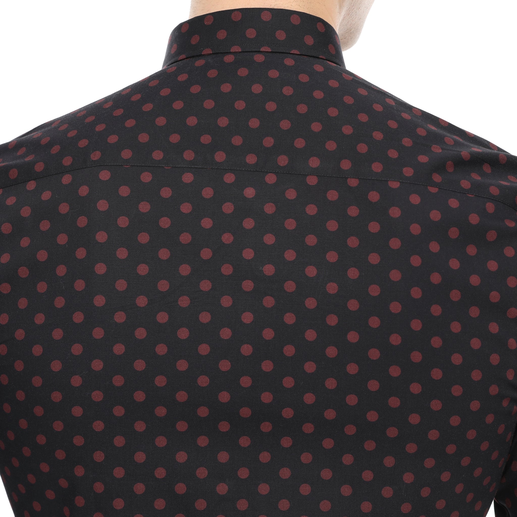 Xact Mens Polka Dot Shirt - Long Sleeved Mod Vintage