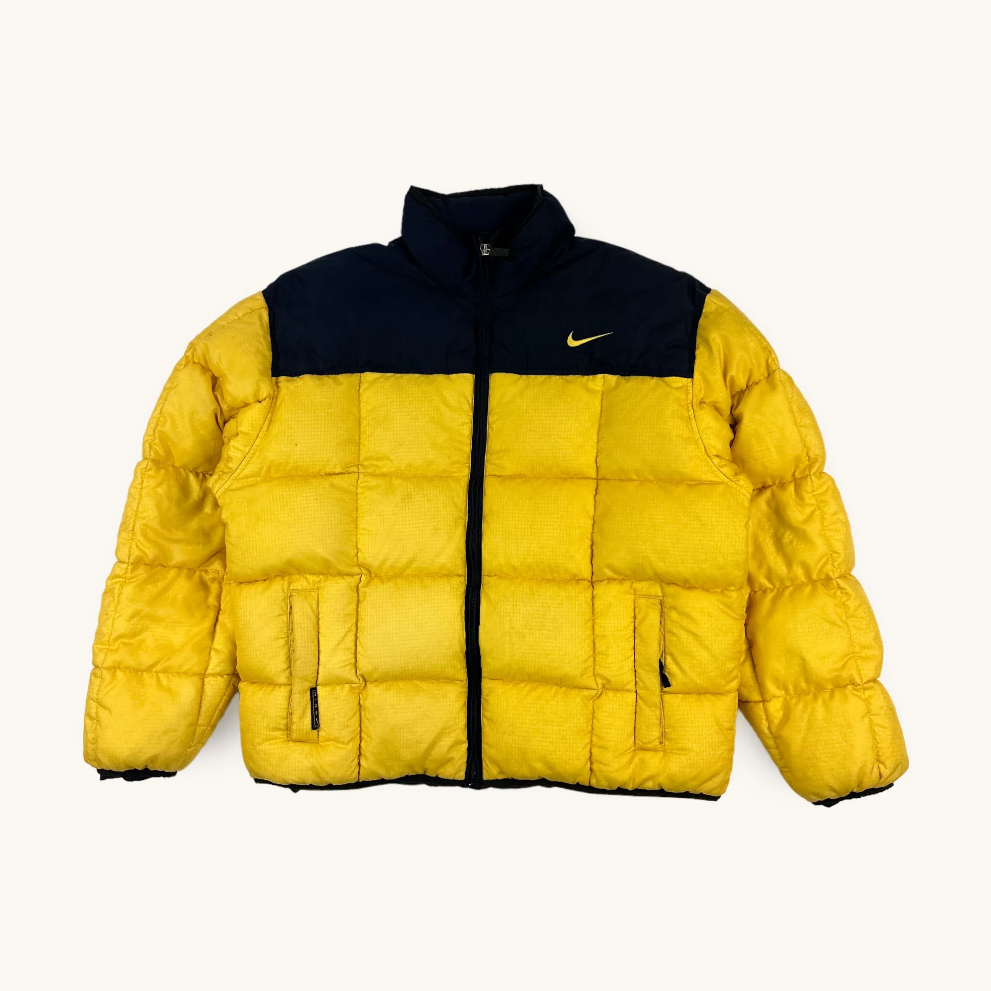 Yellow 90s NIKE Puffer Jacket Coat (M)