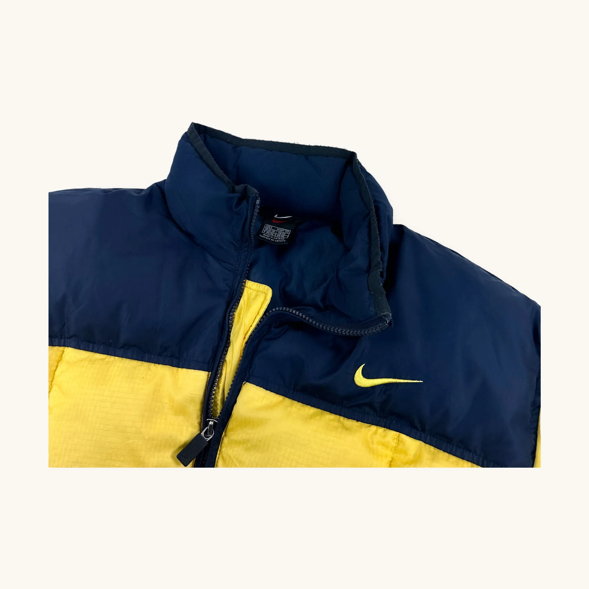 Yellow 90s NIKE Puffer Jacket Coat (M)