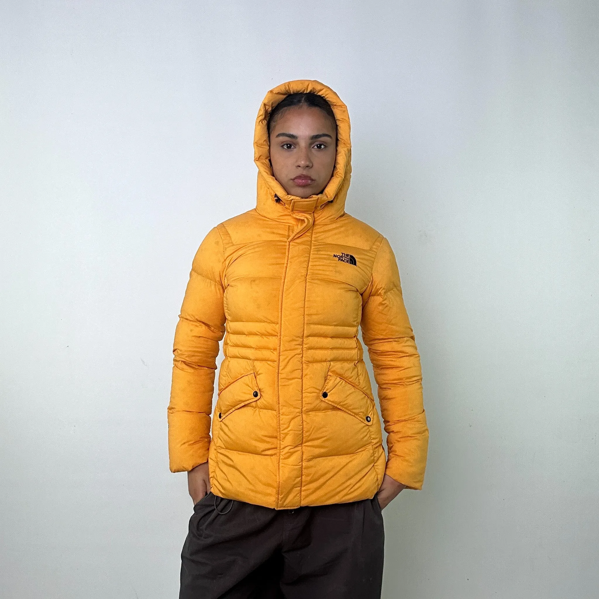 Yellow 90s The North Face Puffer Jacket Coat (M)