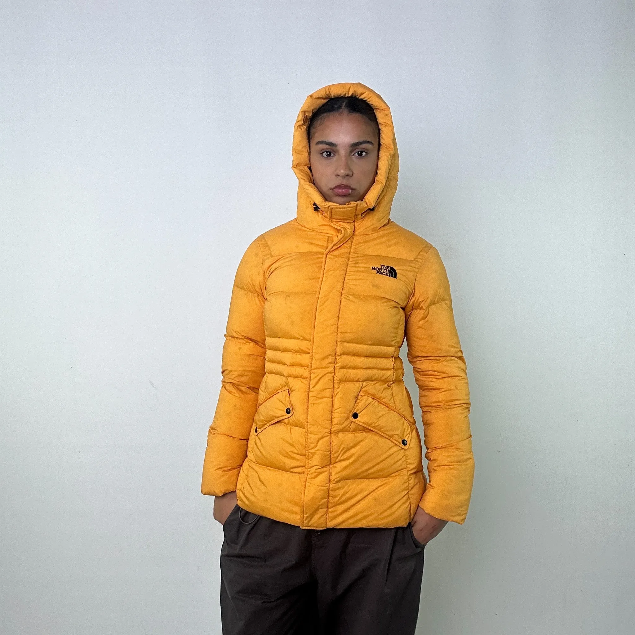 Yellow 90s The North Face Puffer Jacket Coat (M)