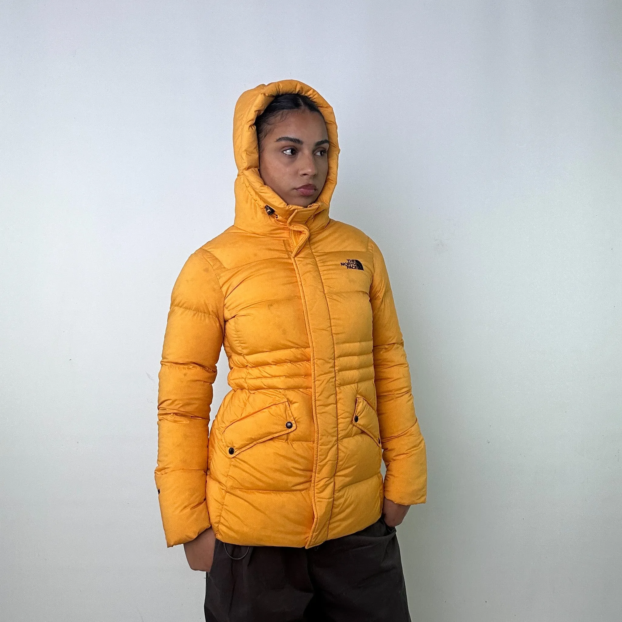 Yellow 90s The North Face Puffer Jacket Coat (M)