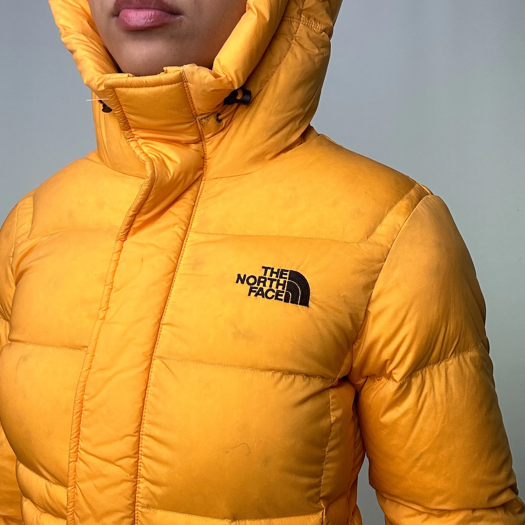 Yellow 90s The North Face Puffer Jacket Coat (M)